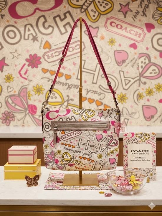 Coach Handbags - Coach Poppy Butterfly Graffiti Crossbody Bag - Rare Y2K Print